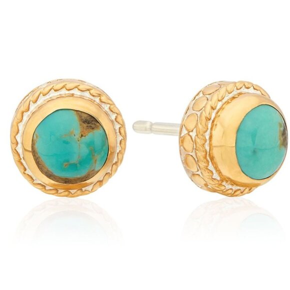 ANNA BECK Small Turquoise Stud Earrings - NIB - Picture 1 of 8